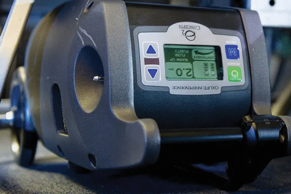 Oxlife Independence Oxygen Concentrator settings screen