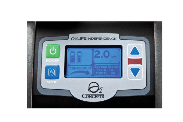 Oxlife Independence Oxygen Concentrator digital screen
